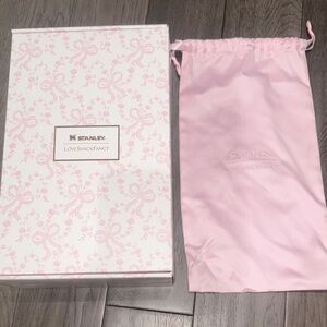 Stanley x LoveShackFancy Pink tumbler Gift Box and dust bag
